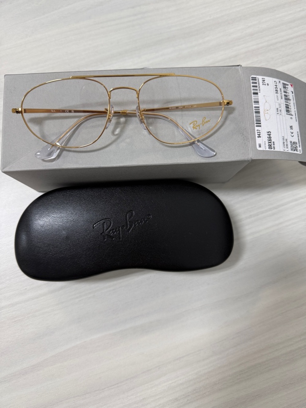 Ray-Ban rb6645 Gold Aviator Eyeglasses